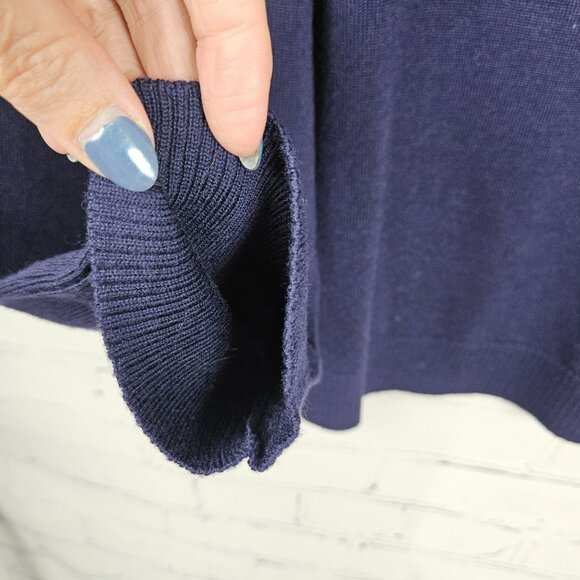 Banana Republic Extra Fine Italian Merino Wool Turtleneck Sweater Mens XXL Blue - Picture 5 of 12